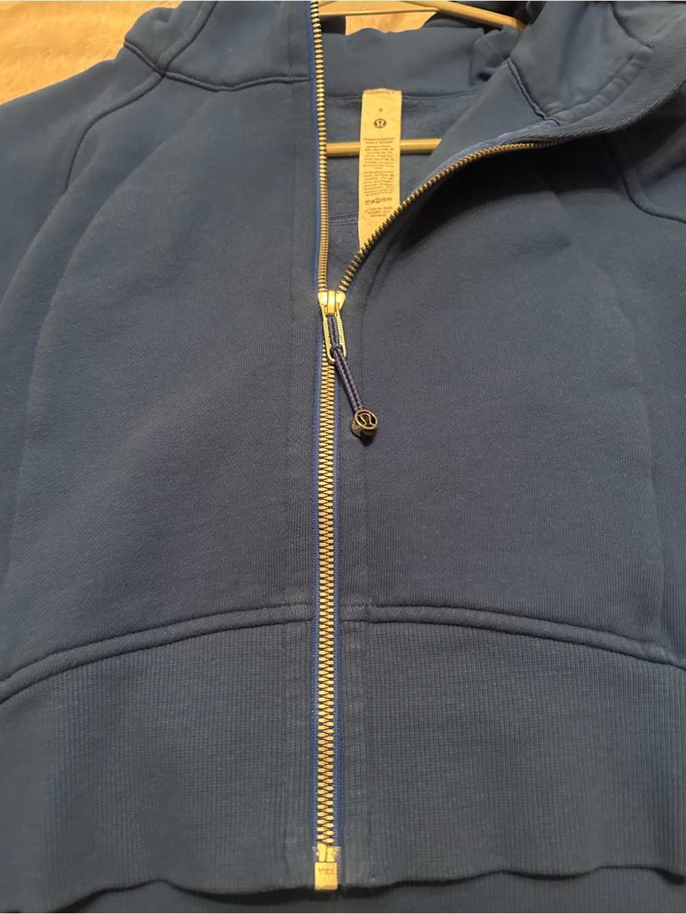 Lululemon Cropped full zip scuba hoodie blazer blue size 8 - Picture 12 of 13
